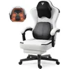 Gaming Chair with Heated Massage Lumbar Support, Ergonomic Gaming Computer Chair with Pocket Spring Cushion and Footrest, Reclin 1