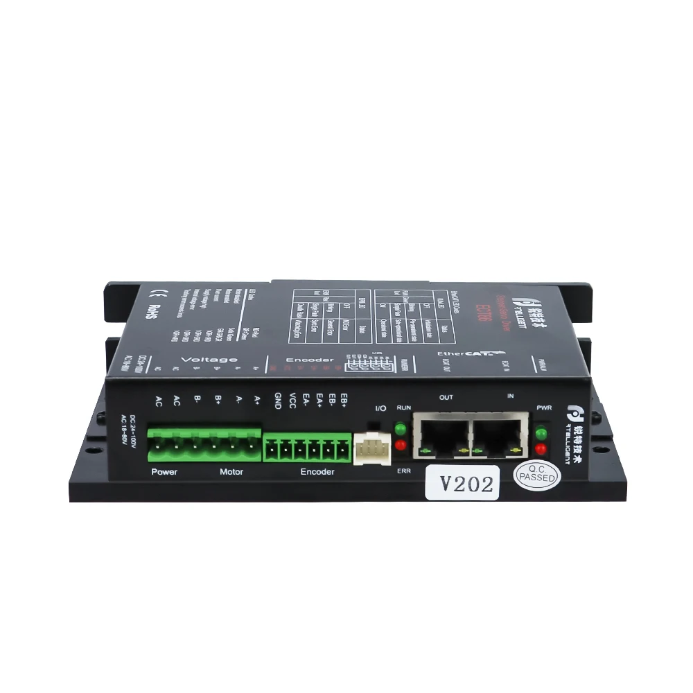 ECT86 EtherCAT 스텝퍼 드라이버 Nema 34 폐쇄 루프 24-100VDC 18-80VAC, 2/3 상 지지대 PP PV CSP CSV HM 모드용