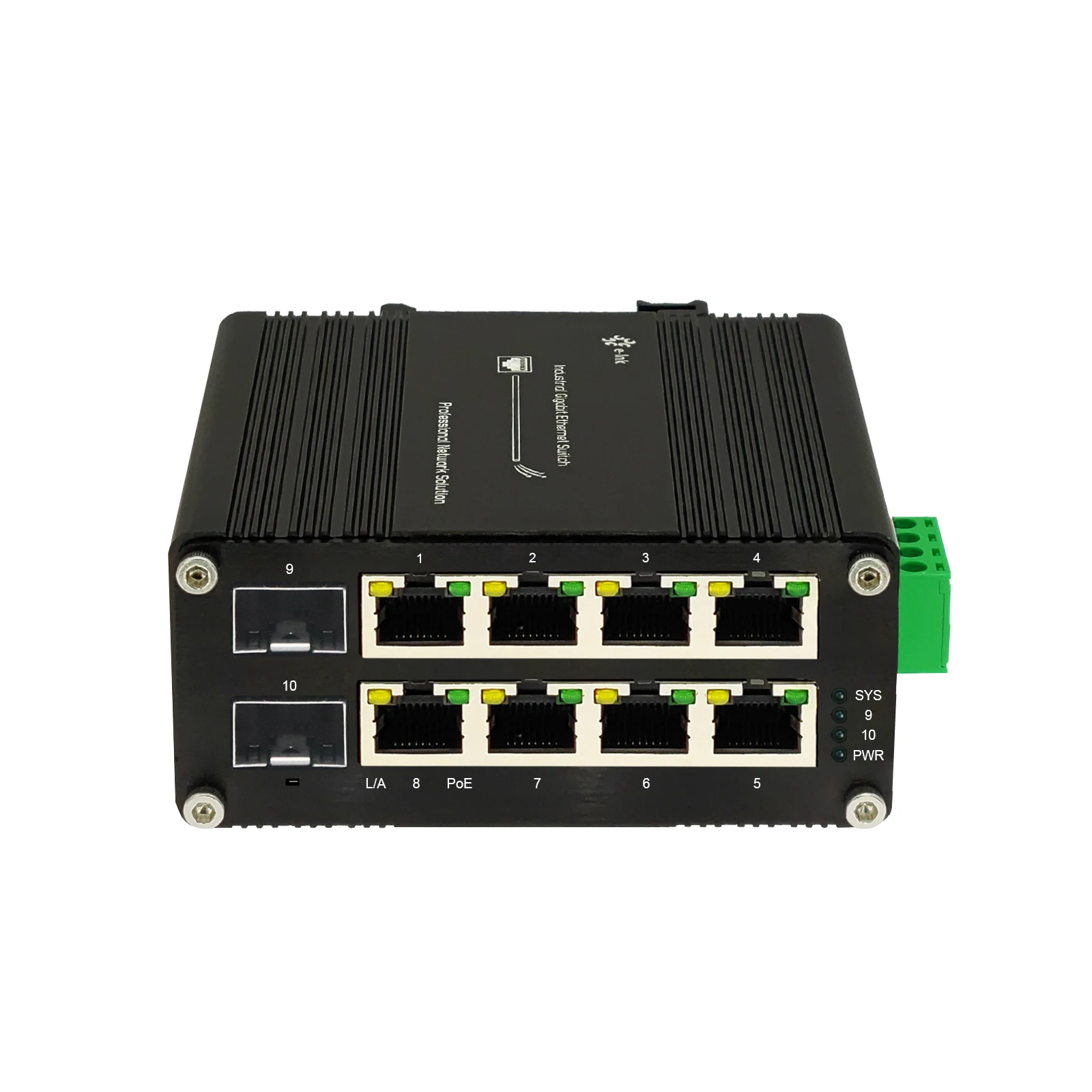 Mini Industrial Ethernet Switch com Portas Ethernet Switch com Sfp Rj45 10 Mbps 100 Mbps 1000mbps Din Rail Desbloqueado Interruptor de Rede