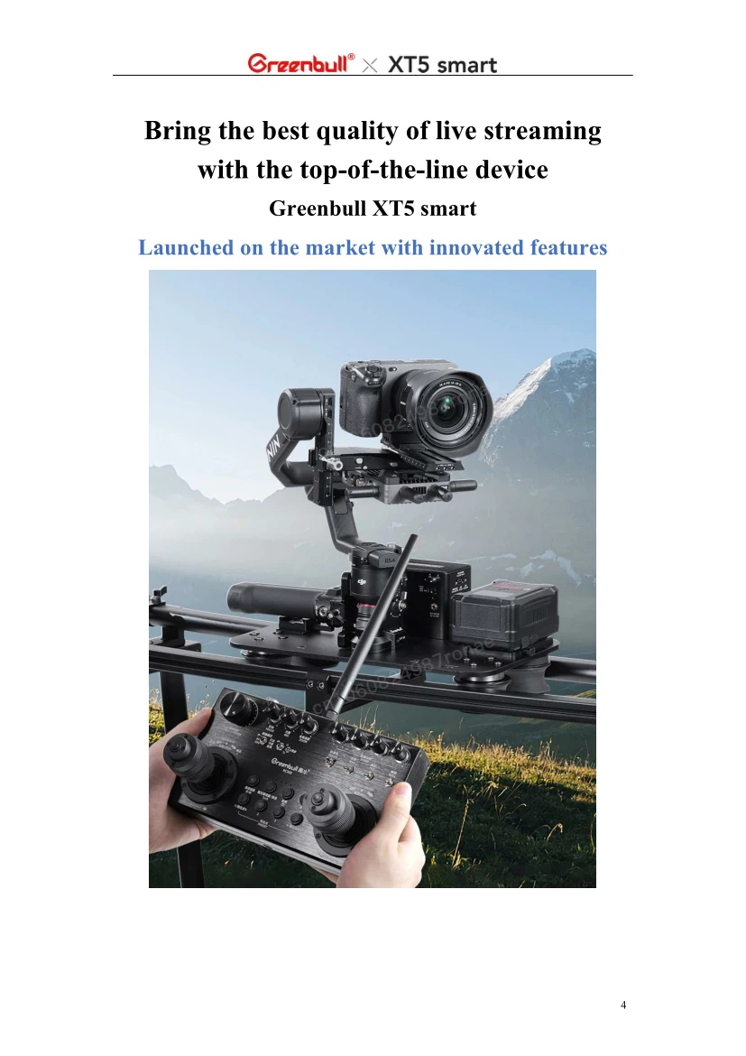 Description Picture 6 of itemGreenbull XT5-R smart Rail Mounted Camera Robot for RS3 PRO Live Events Shooting Equipment With Remote Control