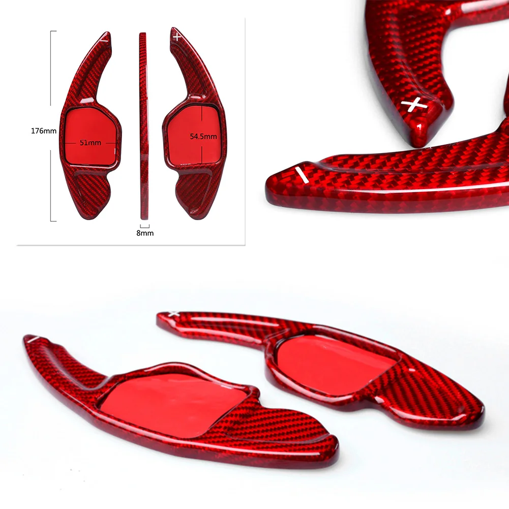

Carbon Fiber Car Gear Shift Paddle Extensions Steering Wheel Shifters 2Pcs For Audi S6 A5 A8 Q5 S5 Q7 S8 A4L A6L RS6