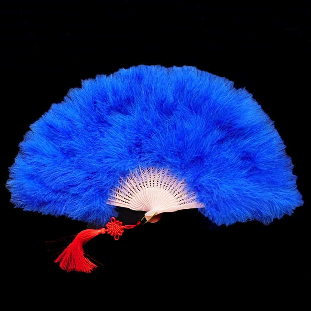 White Folding Feather Fans for Ladies, Hand Fan, Home Decor, Handmade Dance, Wedding Party Accessories, Crafts Gifts