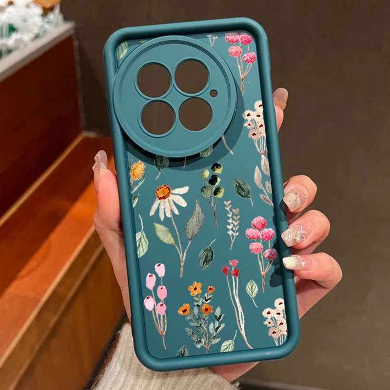 Luxury Floral Print Shockproof Silicone Phone Case with Bumper Protection