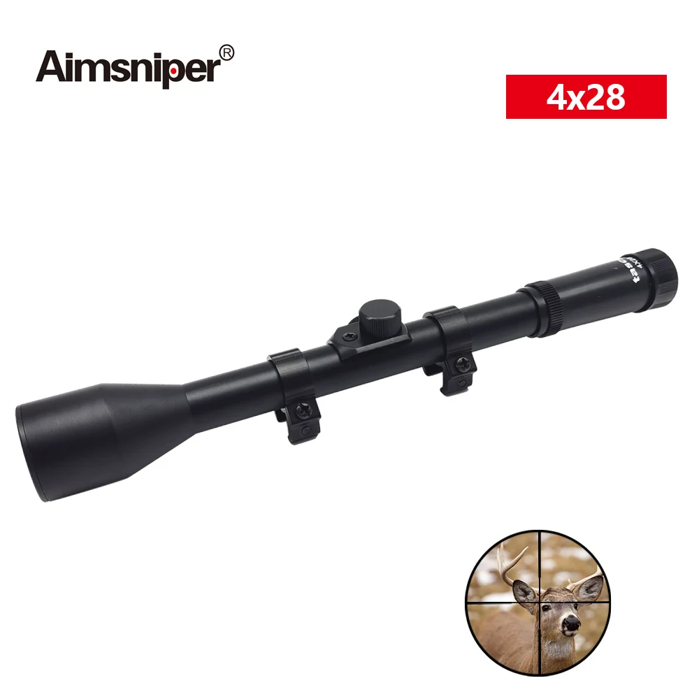 Hunting Riflescope Telescopic Sight Reflex Crosshair Rifle Scope Airsoft Optics Sight 4x20 4x28 3-7X20 3-7x28 Fit 11mm Rail Gun