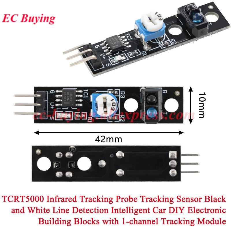 10 Stück/1 Stück TCRT5000 IR Infrarot-Reflexionssensor Hinderniserkennungsmodul Spurverfolgungssensor Tracking-Modul QRE1113 Sensor – Detail 14