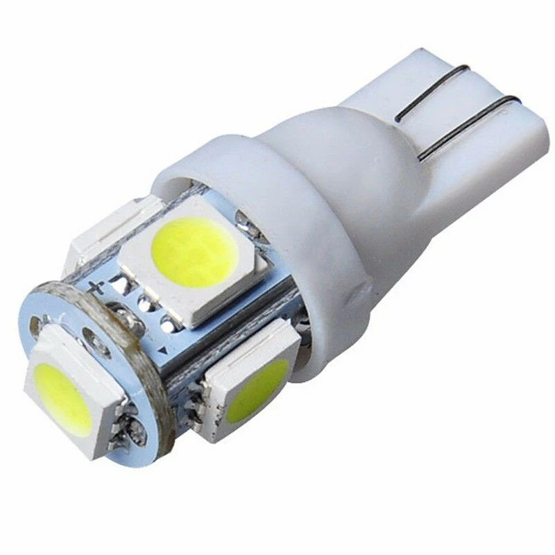 20PCS W5W T10 5050 LED COB Reverse Light Car 5-SMD Marker Lamps Turn Signals Rear Turn Lights Parking Bulb Auto 12v DRL Halogen