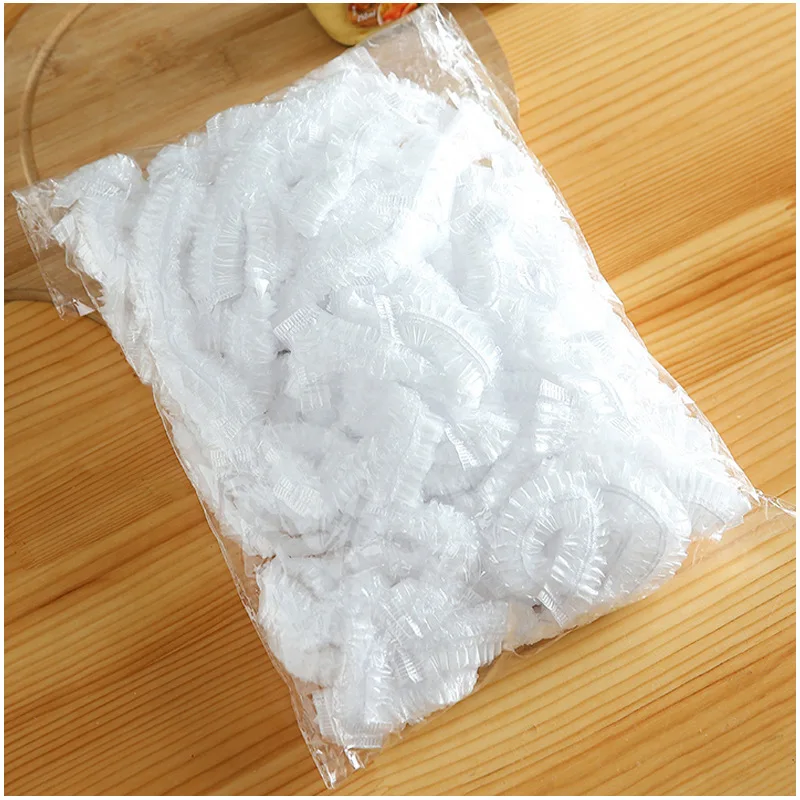 food storage covers 100pcs Disposable Fresh-keeping Cover Plastic Food Storage Covers Reusable Bowl Covers Stretch Lids Elastic Cover Bag