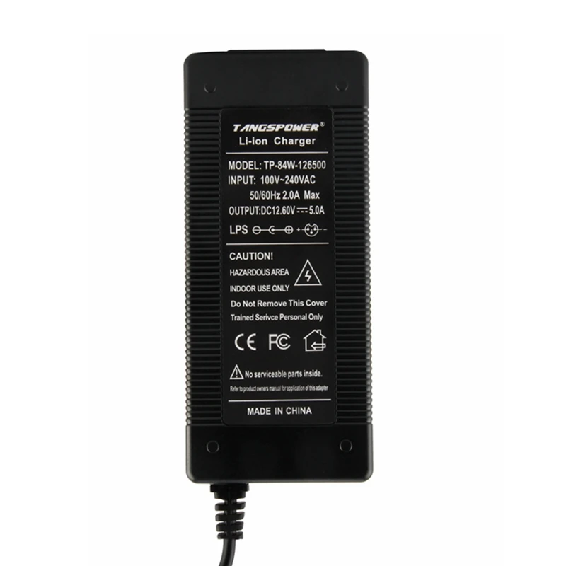 Charger Adapter Battery Charger Power Supply Adapter Battery Charger Adapter TANGSPOWER 3S 12.6V 5A Lithium Battery Charger For 12V Li-ion Battery Pack 18650 Lithium Charger