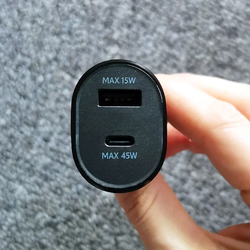 For Samsung Car Charger 45W Super Fast Charging 2.0 PD 3.0 PPS Dual Port USB Type C For Galaxy S24 S23 S22 S21 S20 Note 20 Ultra