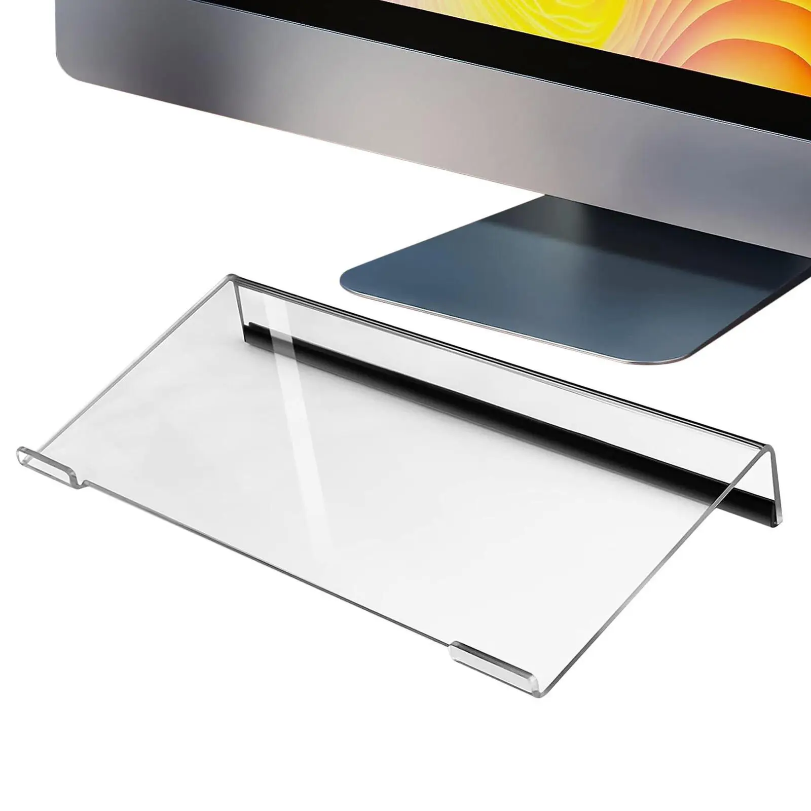 Computer Keyboard Holder Transparent Acrylic Tilted Keyboard Stand Non-slip Desk Holder For Home Office Desk 1pcs computer keyboard holder