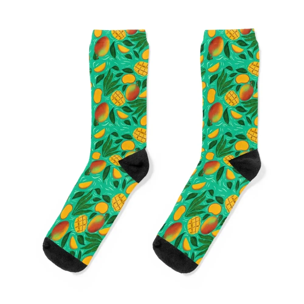 

Vintage Mango Pattern Socks Novelties Stockings man ankle loose Boy Socks Women's