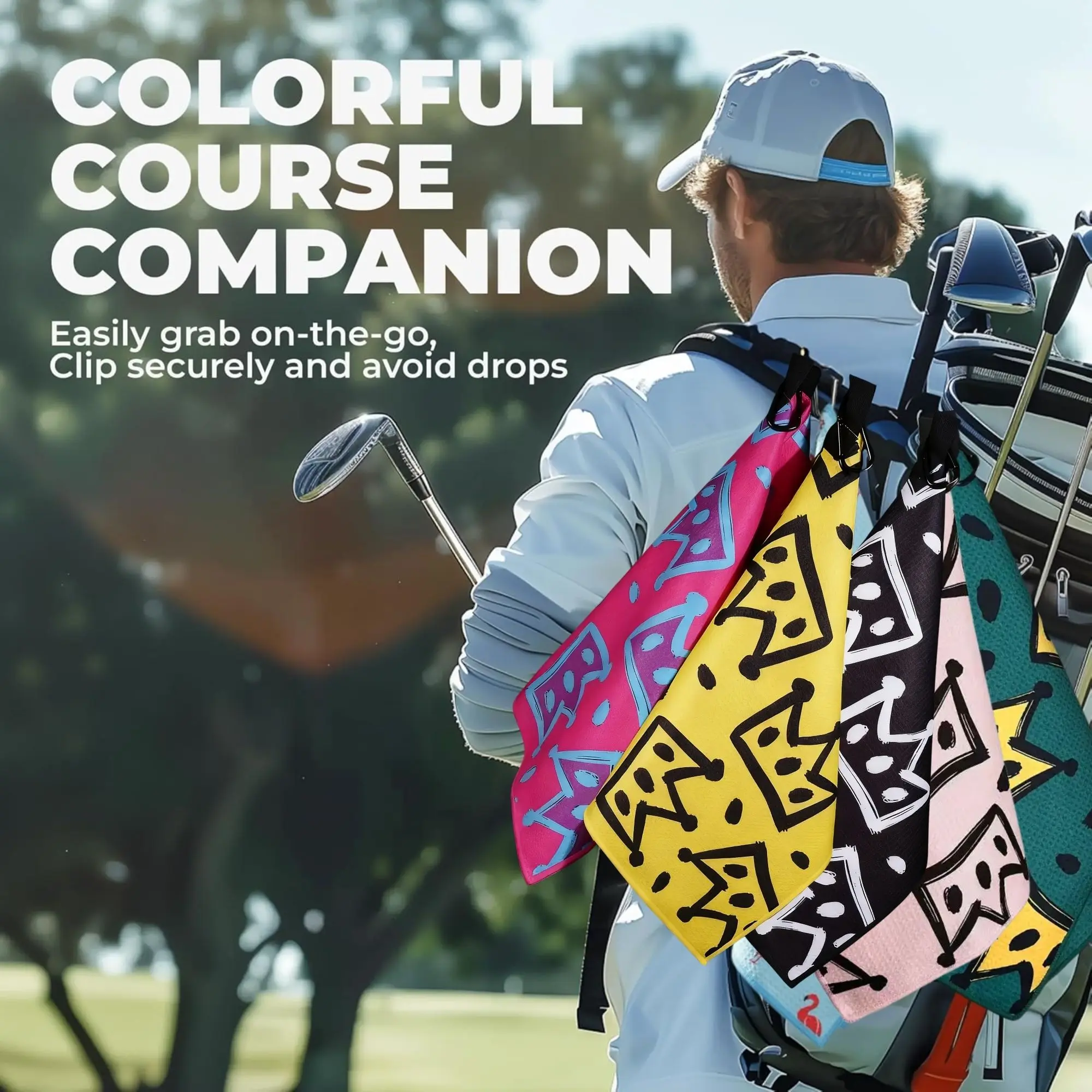 Fashionable Crown Golf Towel 40x60cm Large Size Quick-Drying Super Absorbent Waffle Fabric Golf Bowling Lovers' Creative Gift