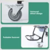 Mobile Potty Chair with Wheels Foldable High Load Bearing Capacity Thickened Toilet Wheelchair for Home Rolling Commode Chair 3