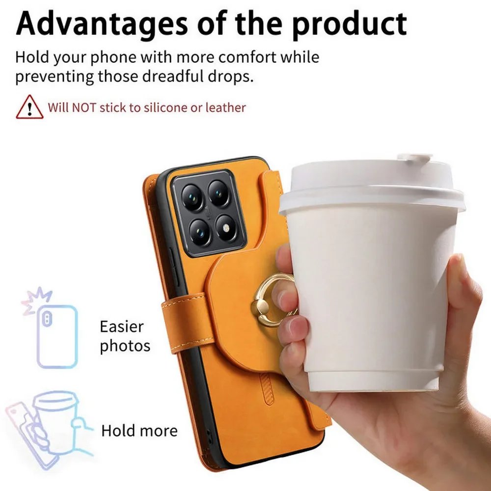 Luxury Case For Xiaomi Poco F7 Ultra 5G 2In1 Detachable Leather Zipper Wallet Cover For Poco X7 Pro Case F7 M7 Pro X7 X 7 Funda phone case,leather phone case,leather wallet case,leather case