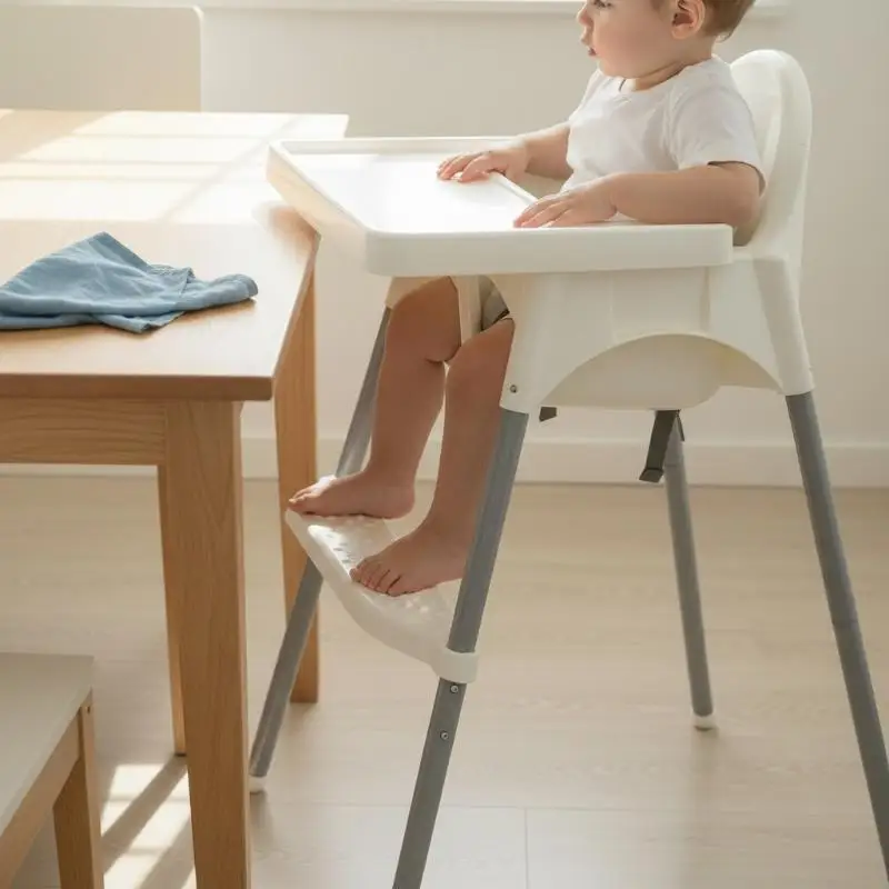 Adjustable Baby High Chair Footrest NonSlip Support Universal Fit Enhance Comfort for Feeding at Home and Dining Room - 2
