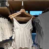 Floral Print Bow V Neck Camis Women Chic Lace Trim Sleeveless Slim Crop Tops Vest Sweet Casual Fashion Raw Hem Tank Top Y2k New