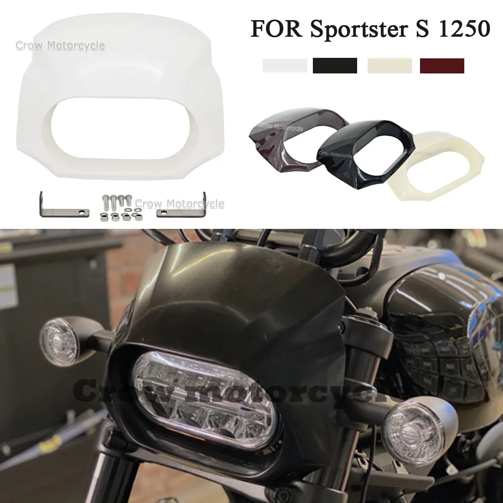 

FOR Sportster S 1250 RH1250 RH 1250 2021 2022 NEW Motorcycle Black White Scheinwerfer Maske Lamp Mask