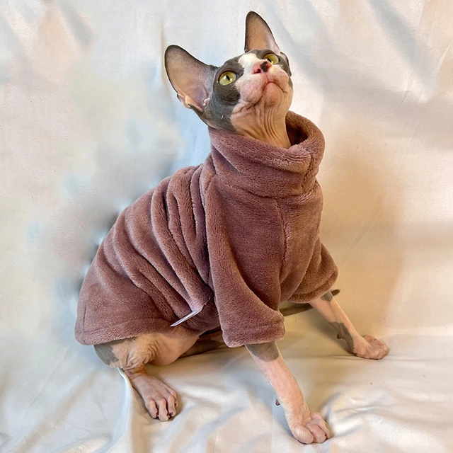 Winter Warm Sphynx Cat Clothes Puppy Kitten Knitted Sweater Hoodies For  Sphinx Small Dog Cats Clothing Chihuahua Pug Costumes - AliExpress