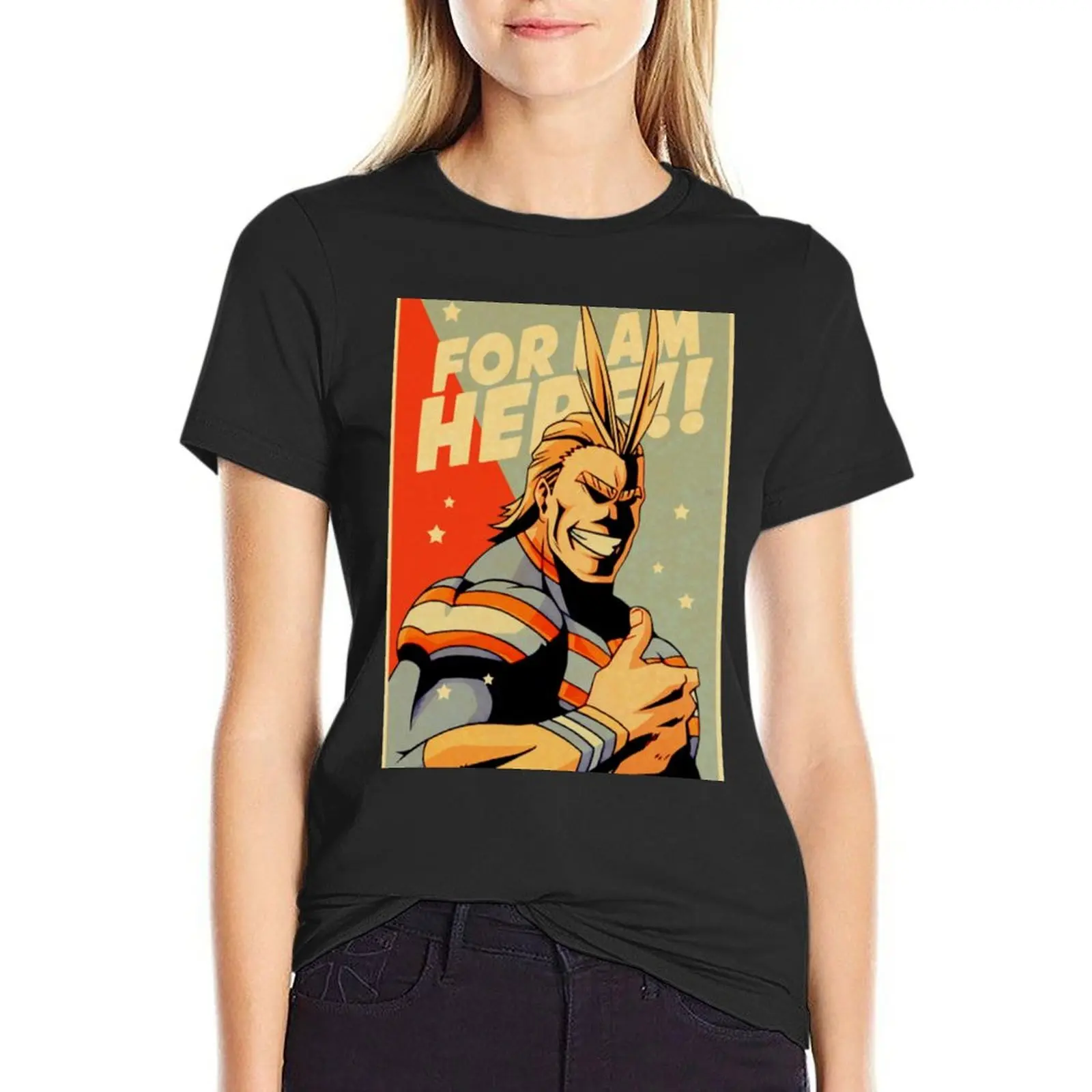 

All Might Retro 2 T-Shirt oversized plus size tops shirts graphic tees t shirts for Womens