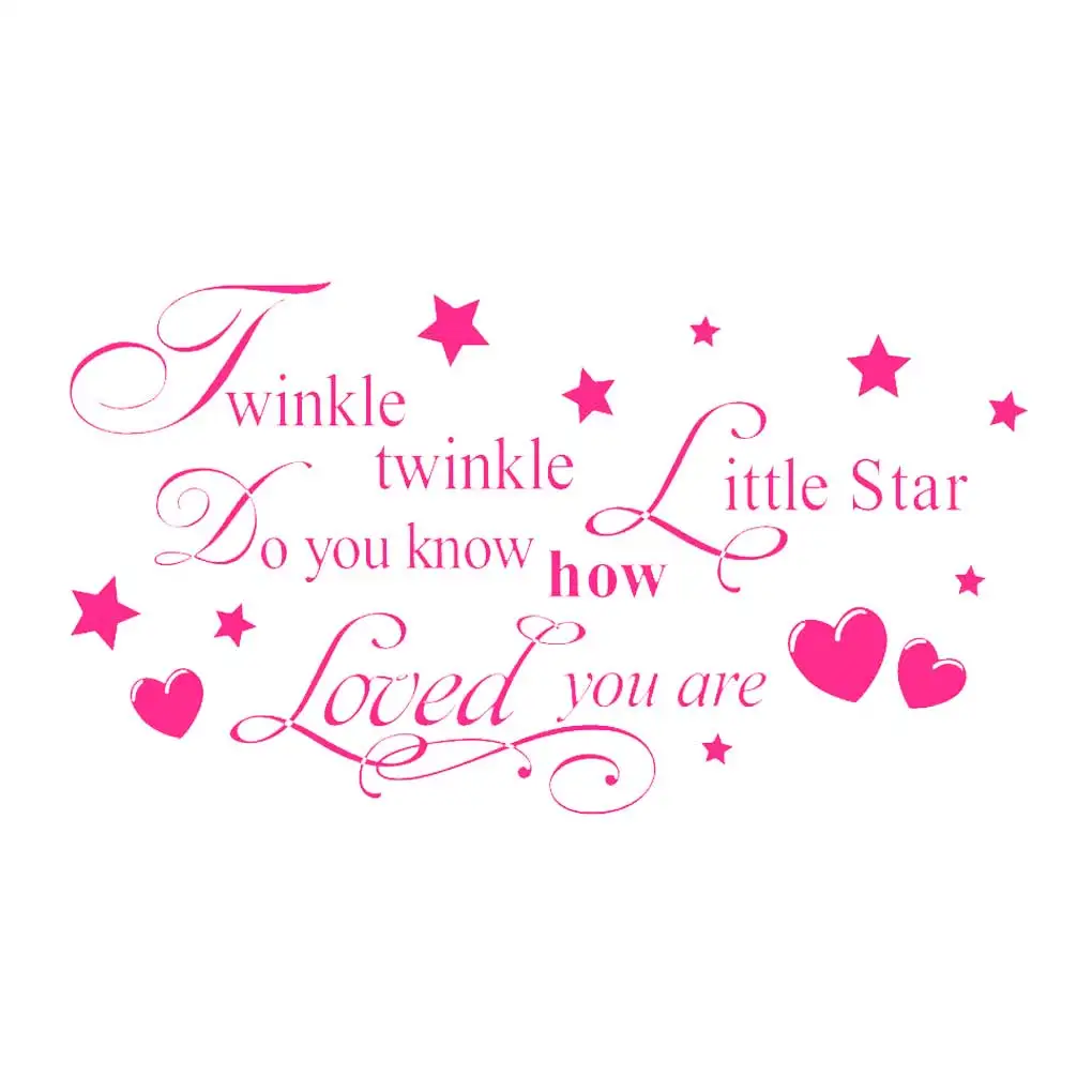 Twinkle Little Star Decal Pvc Vinile Wall Bedroom Sticker