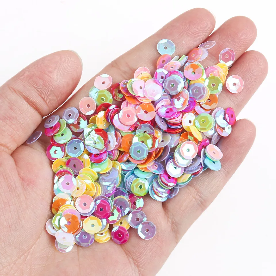 10g/paquete Ronda De 6mm 8mm 10mm 15mm 20mm Coser Lentejuelas Para Artanía Acc