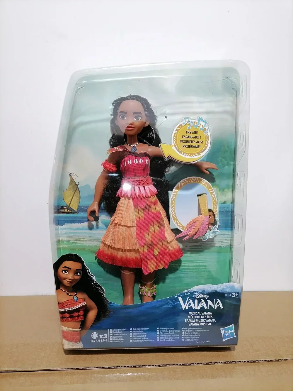 Disney Princess Vaiana Moana Waialiki Action Figure Cartoon Musical Light Doll Toy Collection Ornamenti Kid Girls Regalo Di Compleanno
