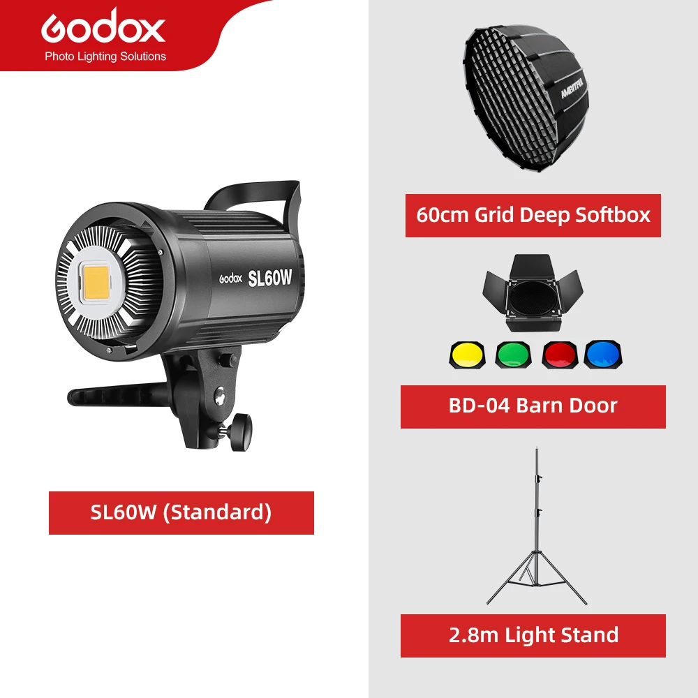 Godox SL-60W 60Ws 5600 White Version LED Video Light Studio