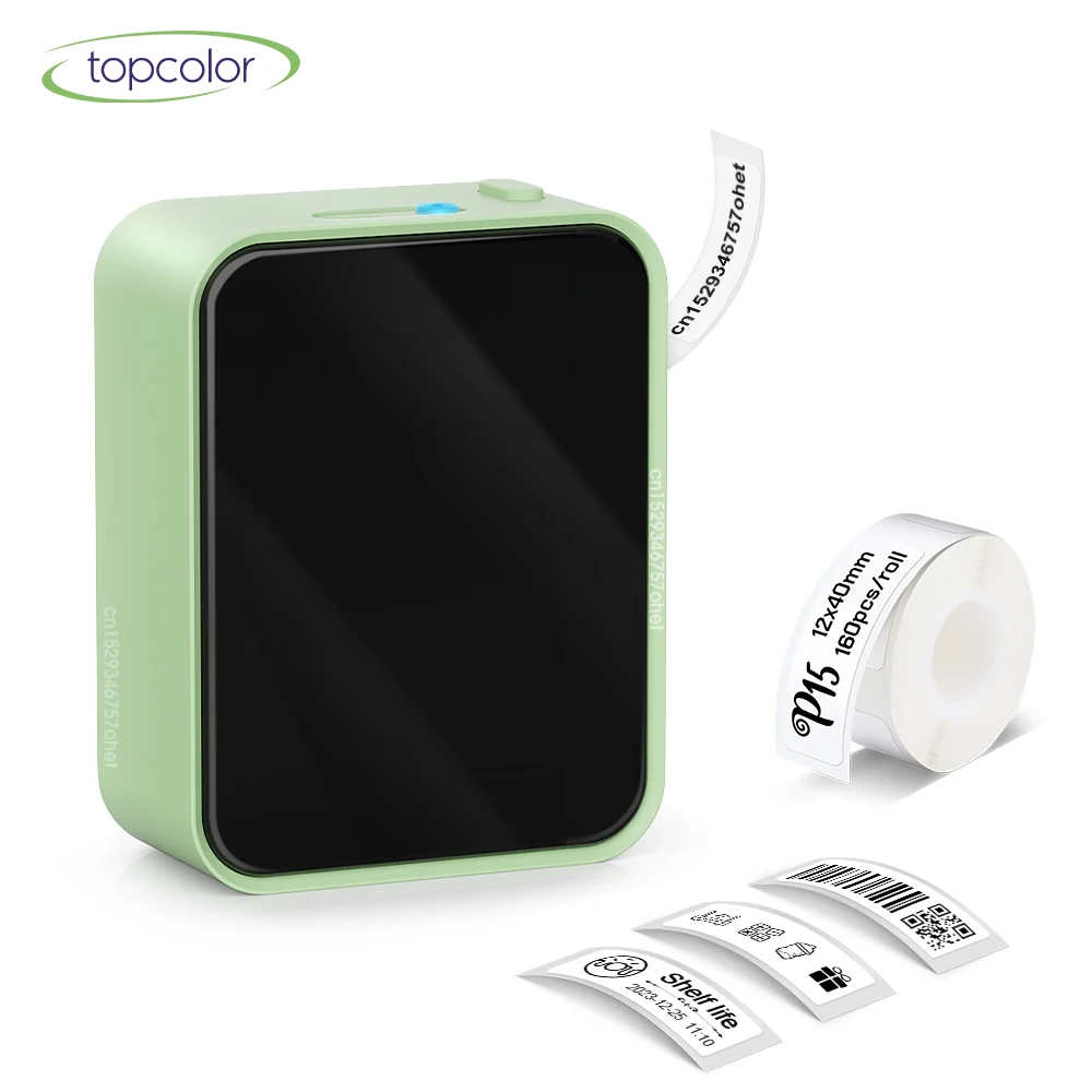 Wireless Bluetooth Thermal Label Printer with Adhesive Label Tape