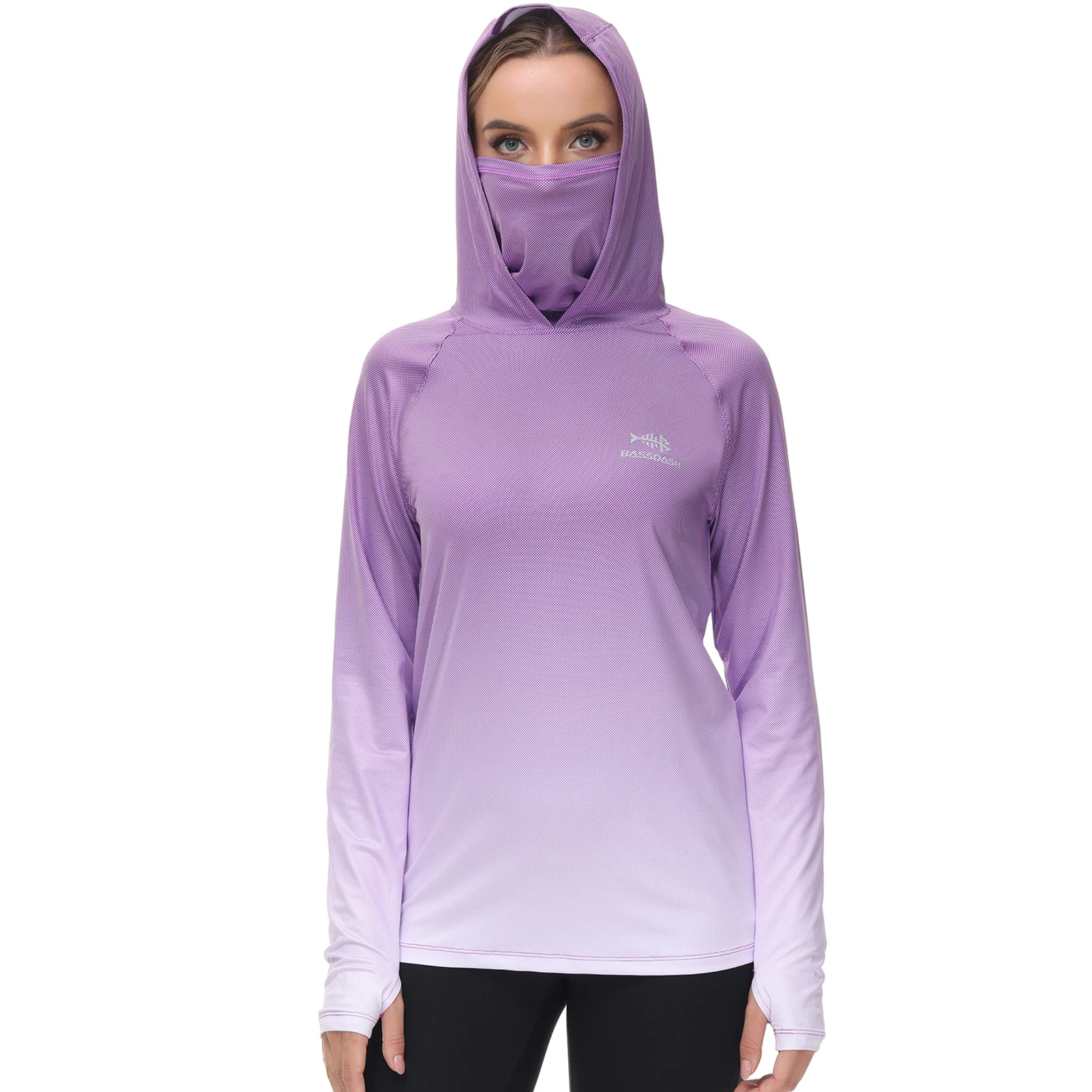 Description Picture 6 of itemBassdash FS23W Women's UPF 50+ Fishing Hoodie Shirt With Face Mask Thumb Holes