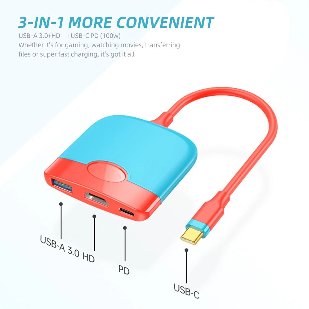 3 In 1 Usb C Tv Dock For Nintendo Switch 4k Usb 3.0