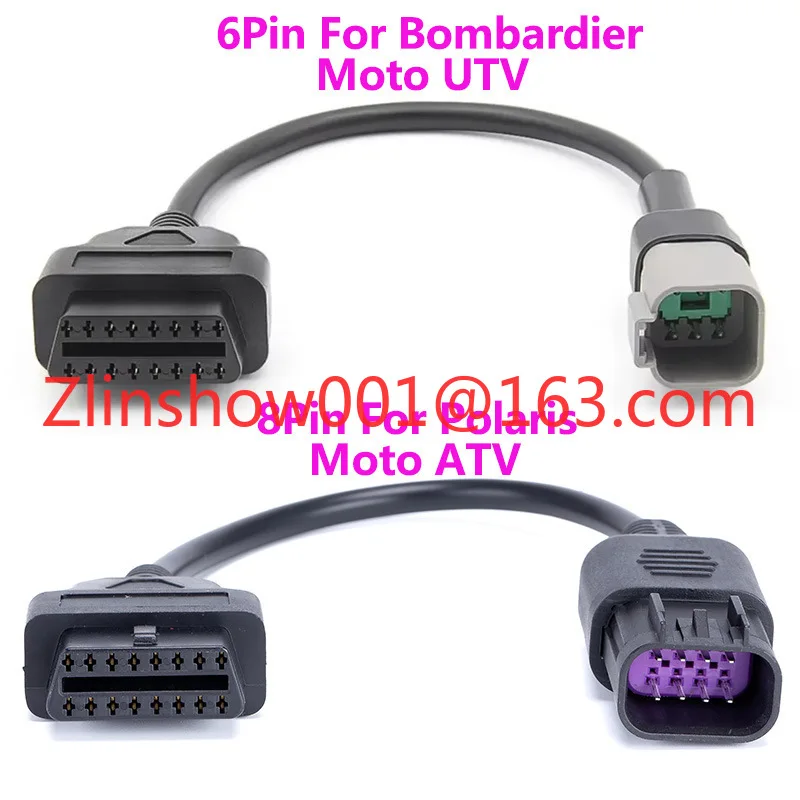 Hicle Factory direct sales 6 pin 8pin obd cable for MOTO ATV UTV all-terrain ...