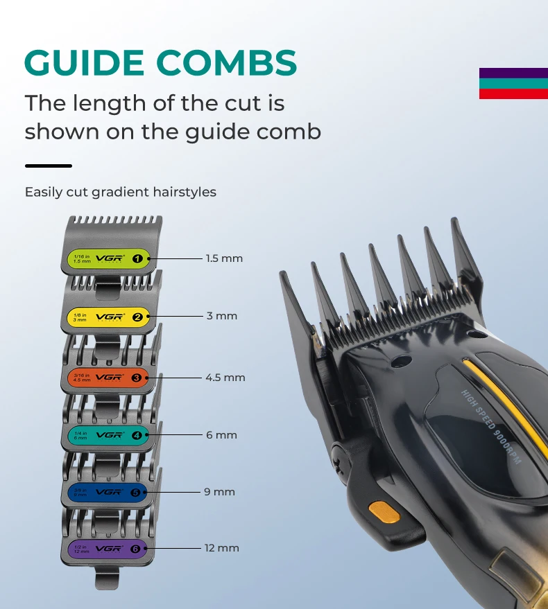 VGR 026 آلة قطع الشعر عالية الجودة Vgr مجموعة كليب...