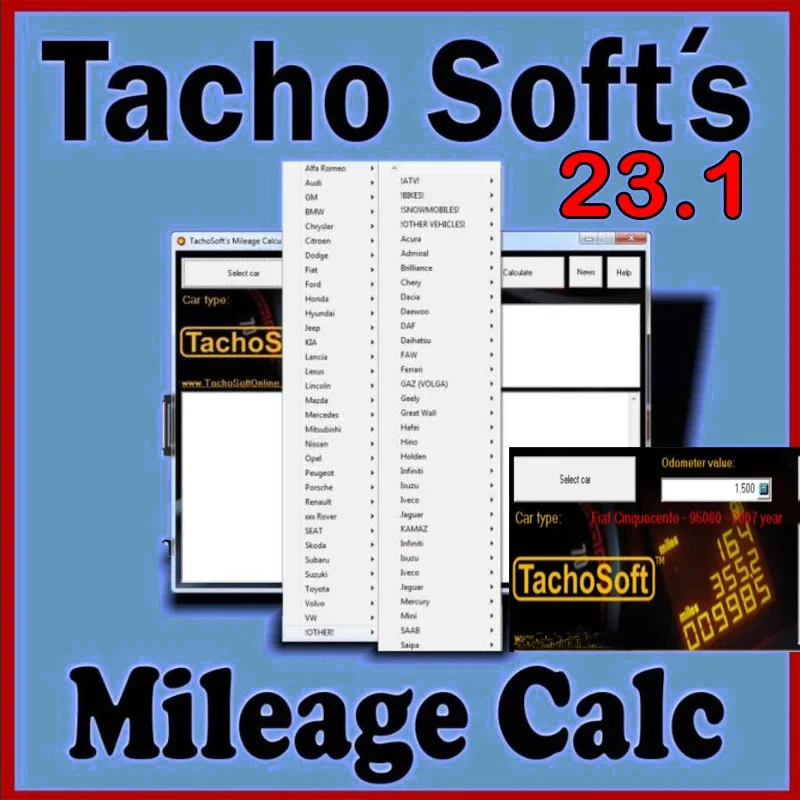 

Hot Sale tools 2024 TachoSoft Mileage Calculator 23.1 with license Cracked - Full Version Support Many Car Brands Auto Softwa