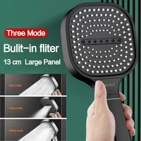 3 Modes 13CM Large Panel Shower Head High Pressure Water Massage Showerhead With Filter Shower Mixer Bathroom Accessories 1