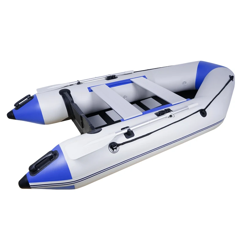 9.3FT 2 Person Inflatable Boat with Aluminum Oars, PVC Portable Inflatable Raft Boat,Inflatable Sport Tender Dinghy Boat