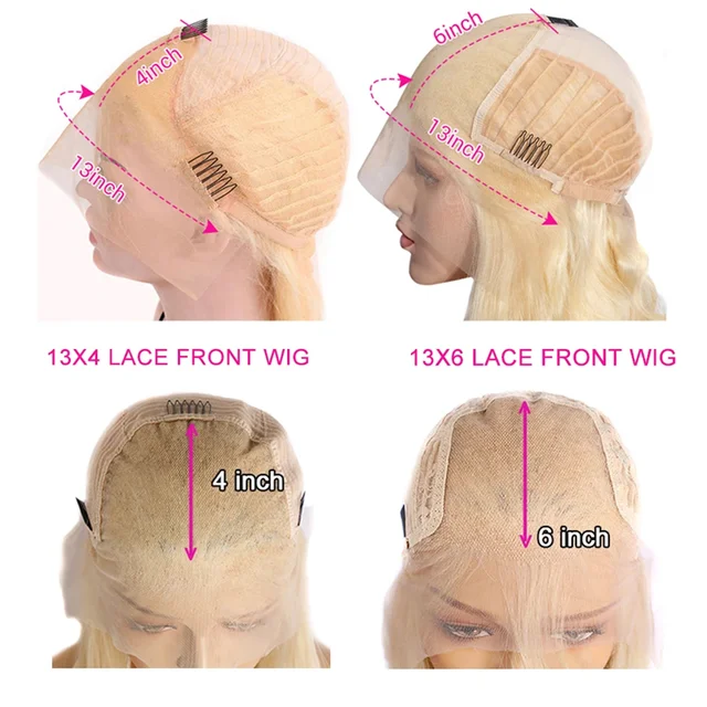 Mint Green Human Hair Wigs 613 Blonde Platinum HD Transparent Lace Front Wig Pink Colored Short Bob Wig 13x4 Lace Frontal Wigs 6