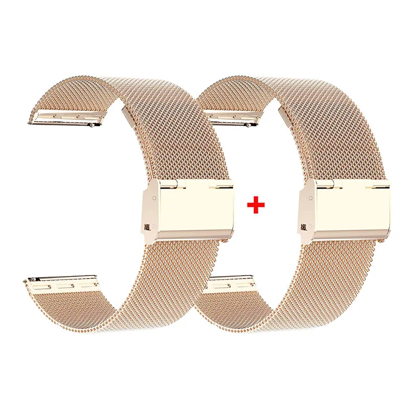 Elegant Milanese Metal Bracelet Strap - 2-Pack (18mm, 20mm, 22mm)