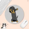 Dachshund Dog Animation Round Desktop Desk Mat Kawaii Gaming Accessories Students Writing Pad Mouse Pad Padmouse Desk Play Mats 5