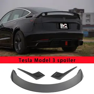 For Tesla Model 3 2019 20212022 GT Style Spoiler Suitable High Quality Real  Matte Carbon Fiber Rear Spoiler Trunk Lid Auto Parts