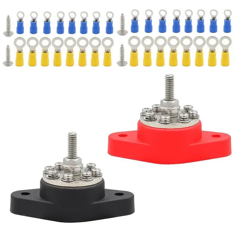

Power Distribution Block 12V/48V Bus Bar M8 Power Distribution Block 160A Bus Bar Junction Block Power Distribution With 8 Stud