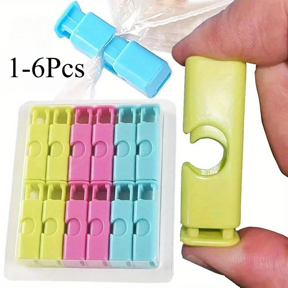 2-12 adet taşınabilir mutfak depolama gıda aperatif mühür kilitli torba klipsleri mühürleyen kelepçe plastik alet mutfak aksesuarları gıda BagClipsia