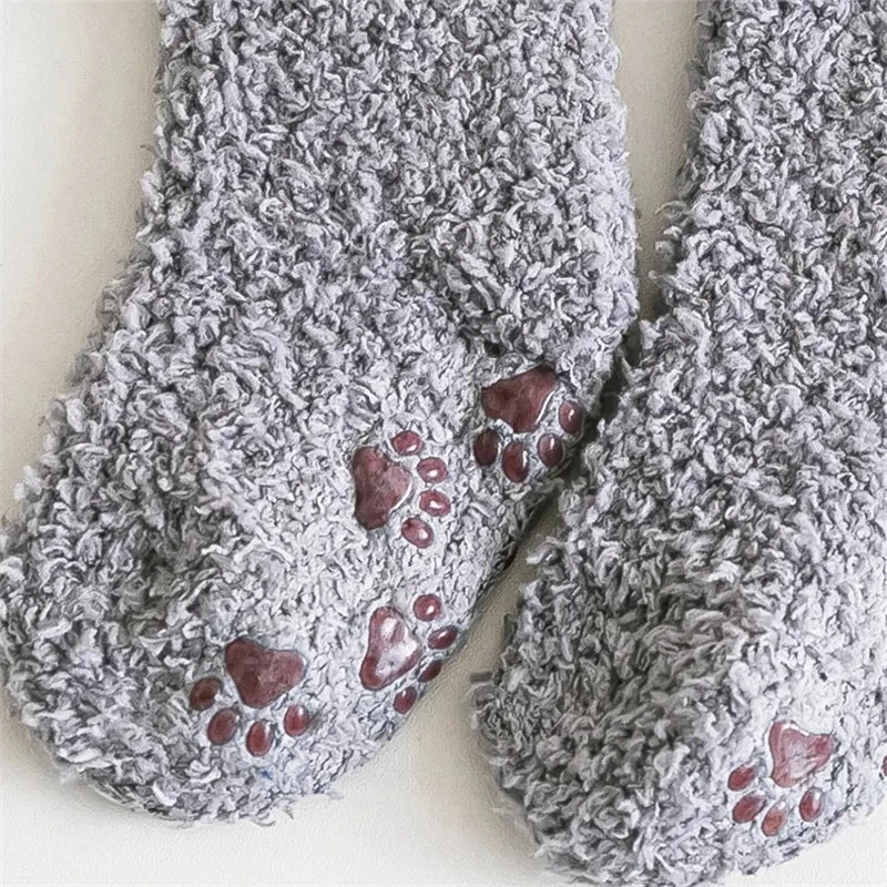 3 Paar dicke Baby- und Kleinkindsocken für Herbst und Winter, für Mädchen und Jungen, aus Korallenfleece, rutschfeste Baby-Bodensocken, 0-5 Jahre, Kinder – Detail 5