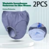 2x Adults Incontinence Underwear Pull on Cover Pant Absorbent Urinary Briefs Washable Adult Cloth Diaper Nappy for Postpartum 1
