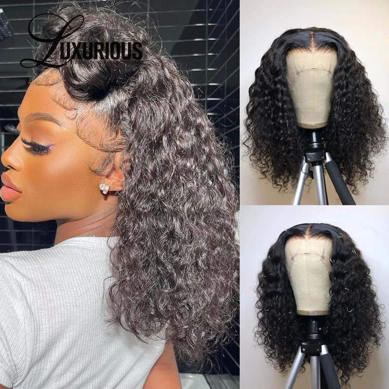 

Black Short Curly Bob Wigs Pre-cut Transparent Lace Frontal Wigs For Black Women Brazilian Virgin Human Hair Glueless Wig