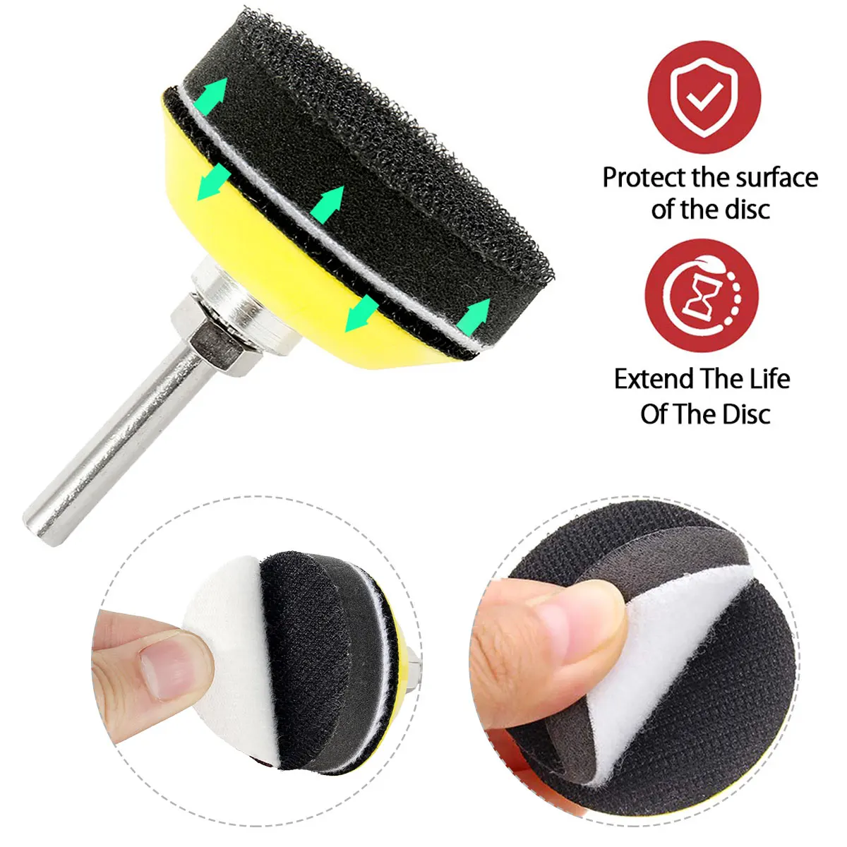 184Pcs 2 Inch Sanding Disc Silicon Carbide Sanding Pads Hook & Loop Disc 60-10000 Grit Sheet Wet Dry