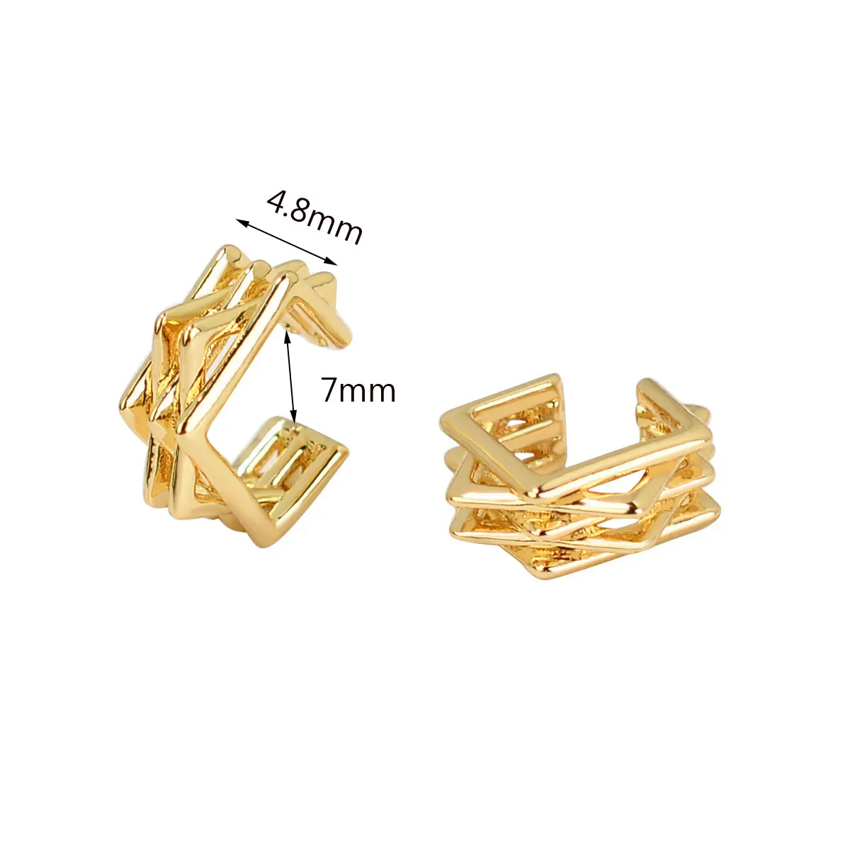 Ear Clip Earrings Clip Earrings Ear Clip Vintage Leaves Ear Cuff Hollow Geometry Non-Piercing Ear Clips Fake Cartilage Clip Earring For Women Men Jewelry Gift
