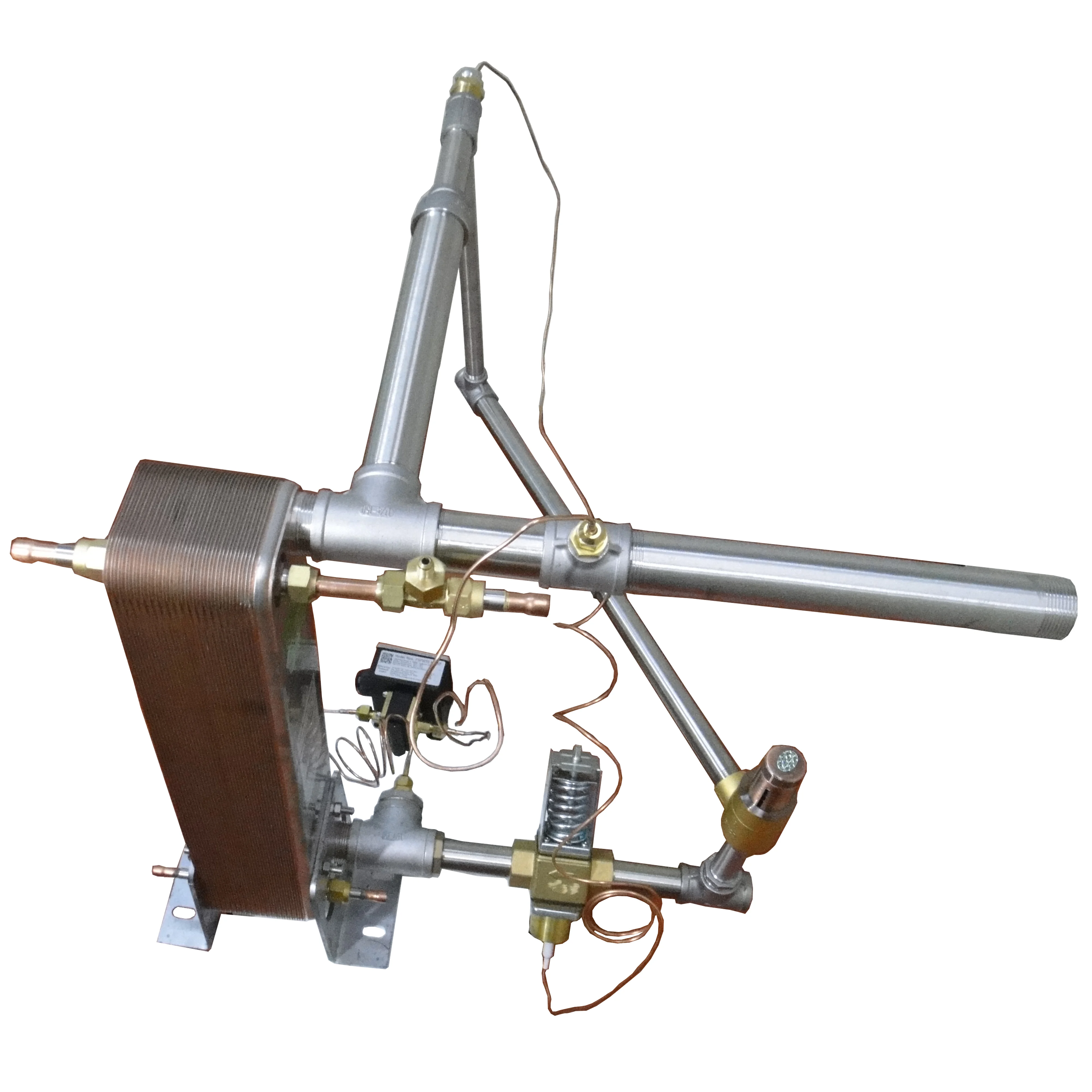 

125+125kW dual refrigerant circuits condenser complete is common water heater of double RC2-180B screw compressor heat pump