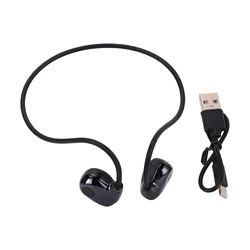 Wireless Ergonomic HiFi Sound Open - Ear Headphones - Lightweight Waterproof Design (Black)