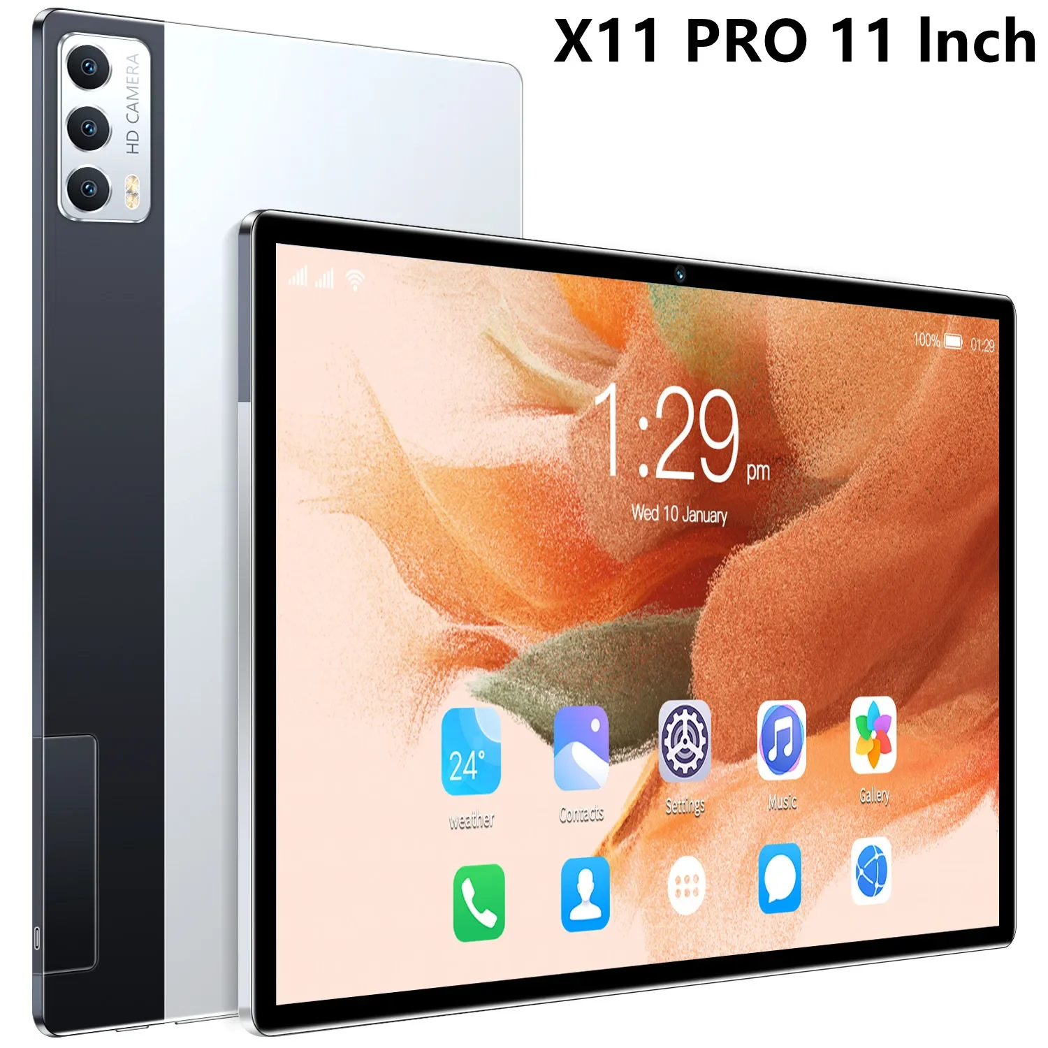 thumbnail image 1 of Tableta X11 Pro versión global 2023, tableta Android 12 de 11 pulgadas, diez núcleos, 12 GB + 512 GB de ROM, llamada telefónica 5G, Bluetooth, Wi-Fi, tableta PC, 1 of 5