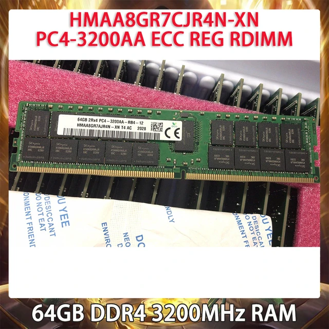 Hynix 64Go DDR4 3200MHz ECC Reg RDIMM - HMAA8GR7CJR4N-XN - Serveur